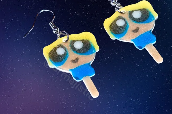 Sam Makes Things Earrings Melted Character Pospicles Funny Nostalgic Handmade Earrings Sam Makes Things Earrings Melted Character Pospicles Funny Nostalgic Handmade Earrings