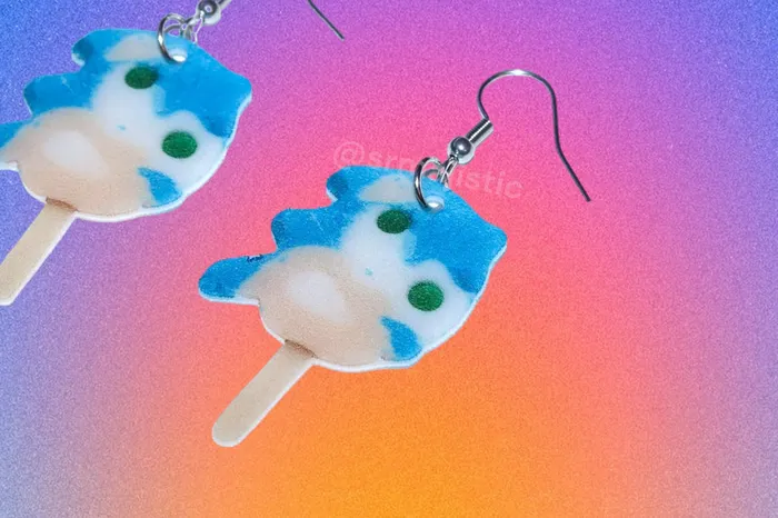 Sam Makes Things Earrings Melted Character Pospicles Funny Nostalgic Handmade Earrings Sam Makes Things Earrings Melted Character Pospicles Funny Nostalgic Handmade Earrings