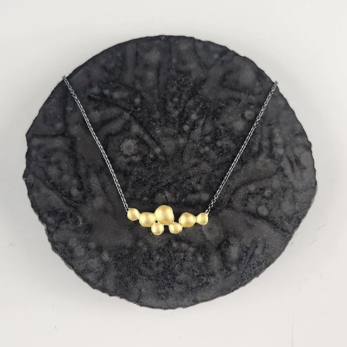 Sarah Richardson Jewelry Necklaces Medium Cloud Necklace in Vermeil and Oxidized Silver Sarah Richardson Jewelry Necklaces Medium Cloud Necklace in Vermeil and Oxidized Silver