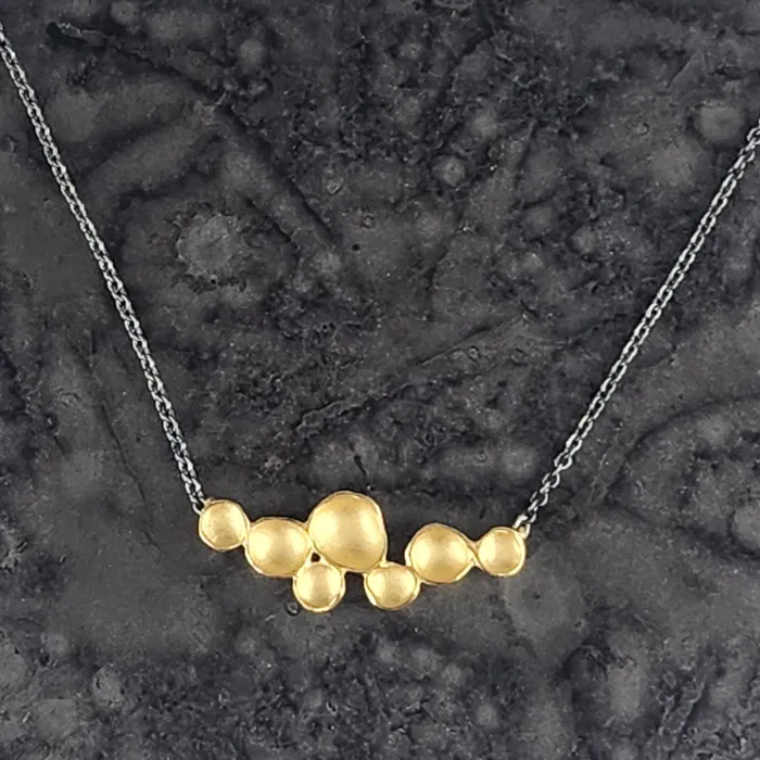 Sarah Richardson Jewelry Necklaces Medium Cloud Necklace in Vermeil and Oxidized Silver