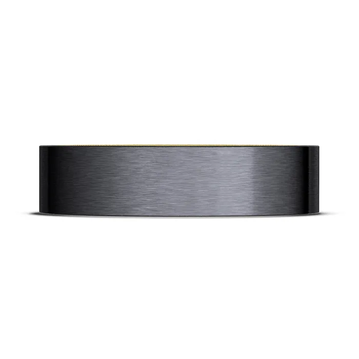 Tacori Rings Tacori Black Titanium18K Yellow Gold 6mm Matte Flat Top Band