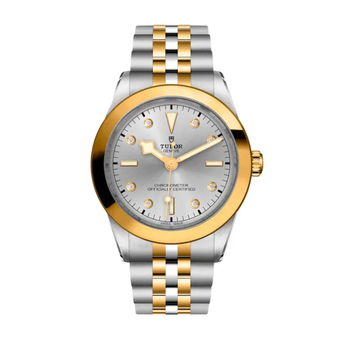 Tudor Tudor Black Bay 39mm Watch Ref M796630007 Silver Diamond Index Dial 18K Yellow Gold Bezel Two Tone Stainless Steel and 18K Yellow Gold Bracelet Bracelets Tudor Tudor Black Bay 39mm Watch Ref M796630007 Silver Diamond Index Dial 18K Yellow Gold Bezel Two Tone Stainless Steel and 18K Yellow Gold Bracelet Bracelets