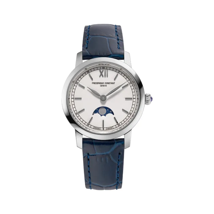 Watches Frederique Constant Frederique Constant Slimline Ladies Moonphase Watch Watches Frederique Constant Frederique Constant Slimline Ladies Moonphase Watch