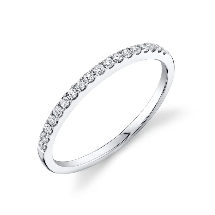Wedding Bands Rings 14K White Gold Diamond Band