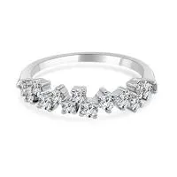 Wedding Bands Rings 14K White Gold Diamond Garland Band