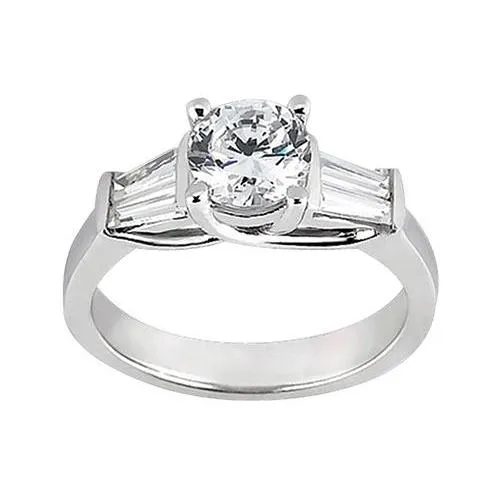 153 Carat Round Baguette Natural Earth Mined Diamonds Engagement Ring Three Stone Style GB Rings 153 Carat Round Baguette Natural Earth Mined Diamonds Engagement Ring Three Stone Style GB Rings
