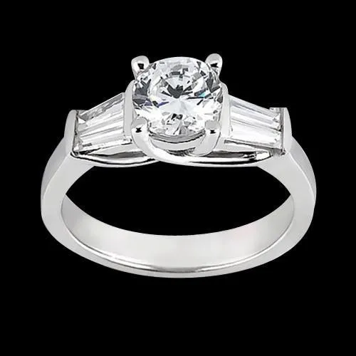 153 Carat Round Baguette Natural Earth Mined Diamonds Engagement Ring Three Stone Style GB Rings 153 Carat Round Baguette Natural Earth Mined Diamonds Engagement Ring Three Stone Style GB Rings