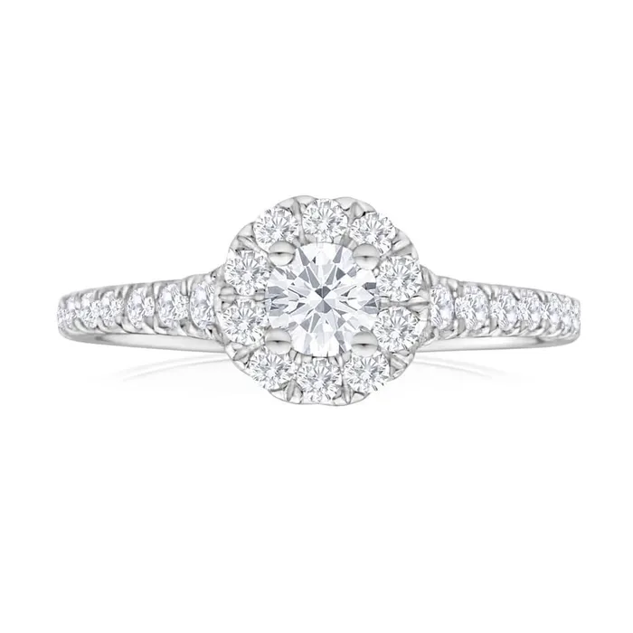 175 Ct Brilliant Cut Natural Earth Mined Diamond Halo Engagement Ring 14K White Gold GB Rings 175 Ct Brilliant Cut Natural Earth Mined Diamond Halo Engagement Ring 14K White Gold GB Rings