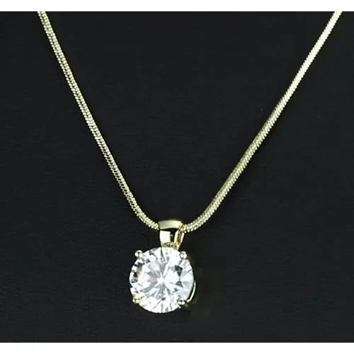 1 Carat Round Real Natural Earth Mined Diamond Pendant Four Prong Setting Yellow Gold Jewelry GB Necklaces 1 Carat Round Real Natural Earth Mined Diamond Pendant Four Prong Setting Yellow Gold Jewelry GB Necklaces