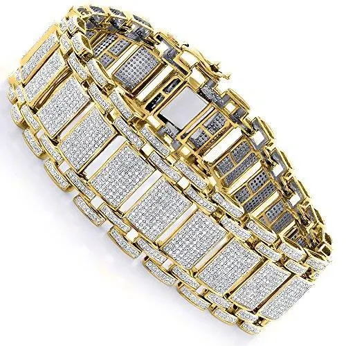 14K Yellow Gold Round Cut Men Bracelet 25 Carats Natural Earth Mined Diamond Jewelry GB Bracelets 14K Yellow Gold Round Cut Men Bracelet 25 Carats Natural Earth Mined Diamond Jewelry GB Bracelets