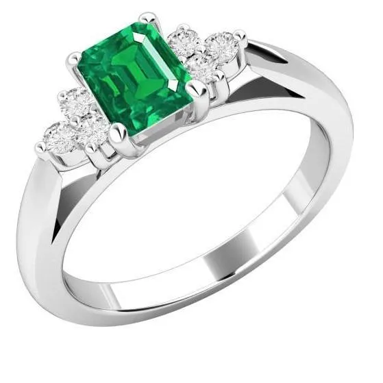 890 Carats Green Emerald With White Natural Earth Mined Diamonds Ring 14K White Gold GB Rings 890 Carats Green Emerald With White Natural Earth Mined Diamonds Ring 14K White Gold GB Rings