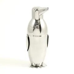 Bey Berk Bracelets Stainless Steel 17 Oz Penguin Design Shaker With Strainer Bey Berk Bracelets Stainless Steel 17 Oz Penguin Design Shaker With Strainer