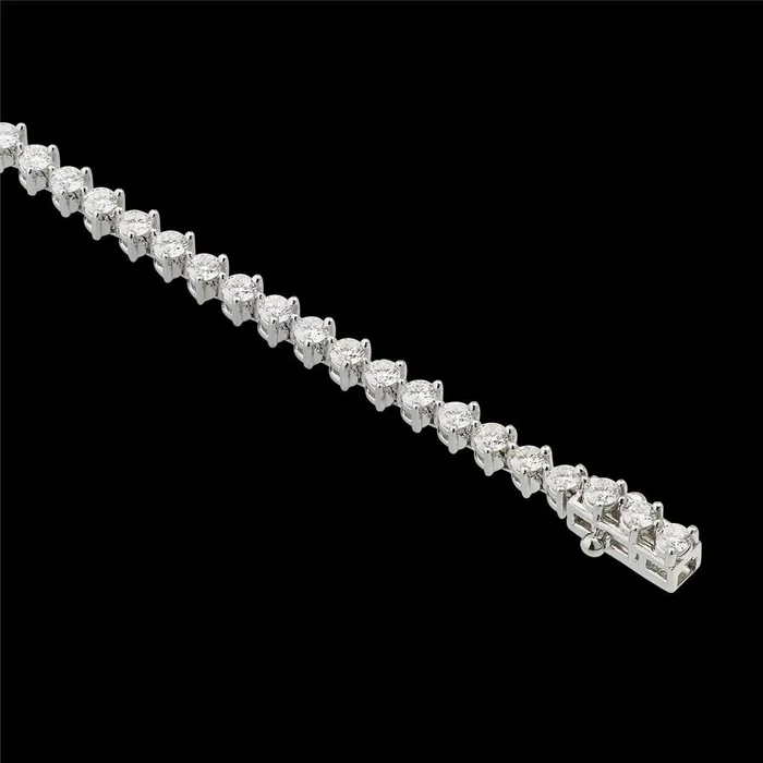 Bracelets GB 5 Carats Round Prong Set Natural Earth Mined Diamond Tennis Bracelet Solid Gold White 14K Bracelets GB 5 Carats Round Prong Set Natural Earth Mined Diamond Tennis Bracelet Solid Gold White 14K
