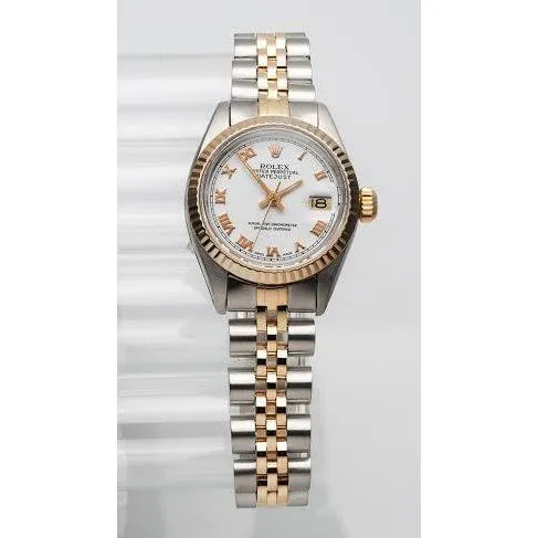 Bracelets GB Rolex Dj Roman Dial Fluted Bezel Watch Ss Gold Jubilee Bracelet Bracelets GB Rolex Dj Roman Dial Fluted Bezel Watch Ss Gold Jubilee Bracelet
