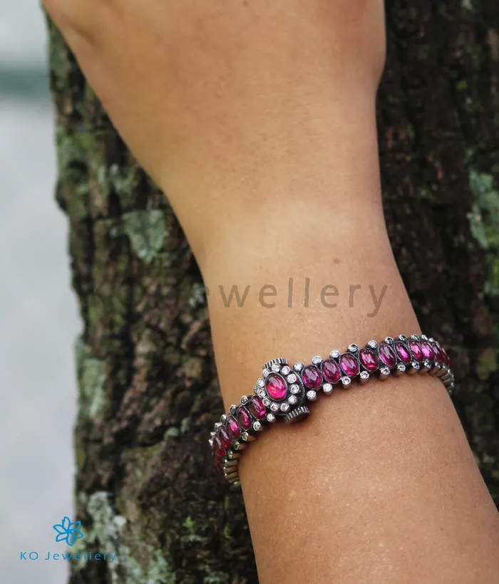 Bracelets Silversmith The Shreeda Silver Kemp BraceletOxidised Size22242628