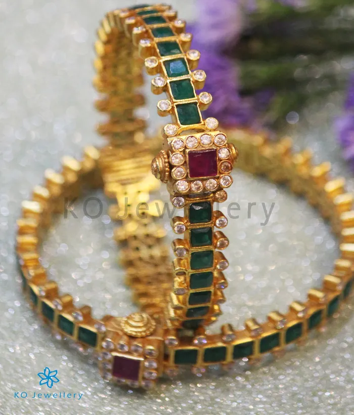 Bracelets Silversmith The Shreeja Silver Bracelet GreenSize 22242628