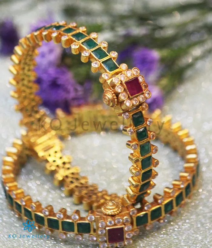 Bracelets Silversmith The Shreeja Silver Bracelet GreenSize 22242628