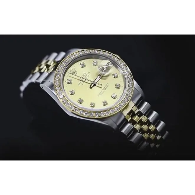Custom Diamond Dial Bezel 2 Carats Rolex Datejust Watch Bracelet QUICK SET GB Bracelets Custom Diamond Dial Bezel 2 Carats Rolex Datejust Watch Bracelet QUICK SET GB Bracelets