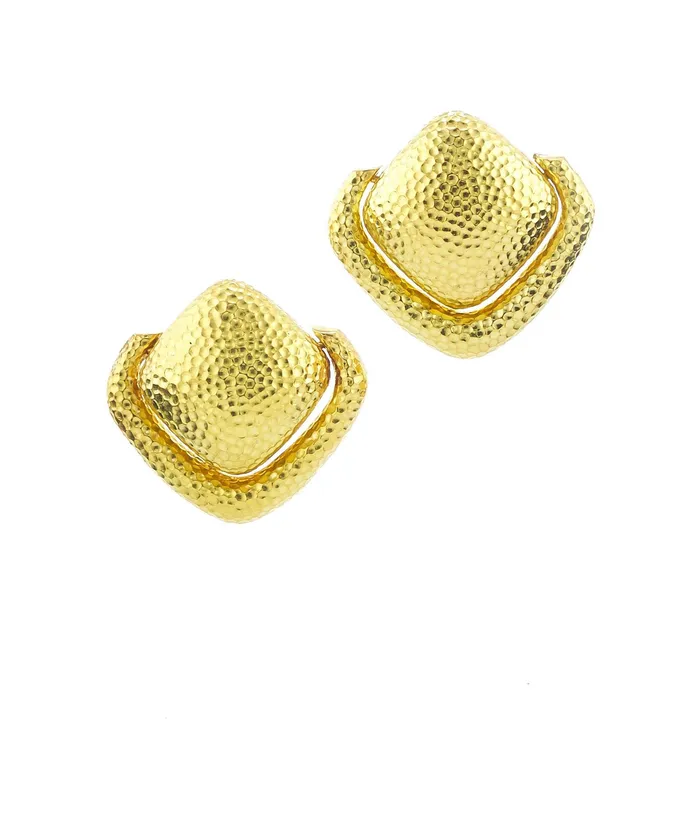 David Webb Workshop Earrings Doorknocker Stud Earrings