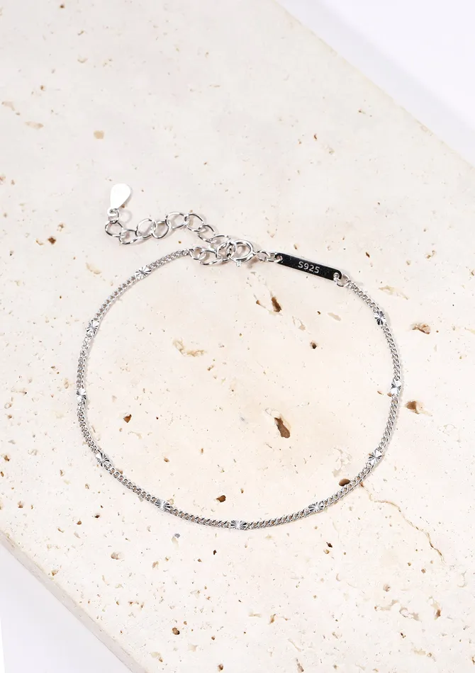Delicate Starburst Chain Bracelet Sterling Silver Hey Happiness Bracelets Delicate Starburst Chain Bracelet Sterling Silver Hey Happiness Bracelets