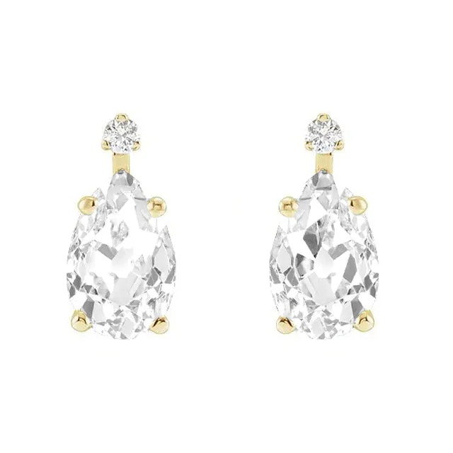 Earrings HarryChadEntcom Yellow Gold Drop Earrings 525 Ct Pear Old Cut Mined Diamonds Earrings HarryChadEntcom Yellow Gold Drop Earrings 525 Ct Pear Old Cut Mined Diamonds