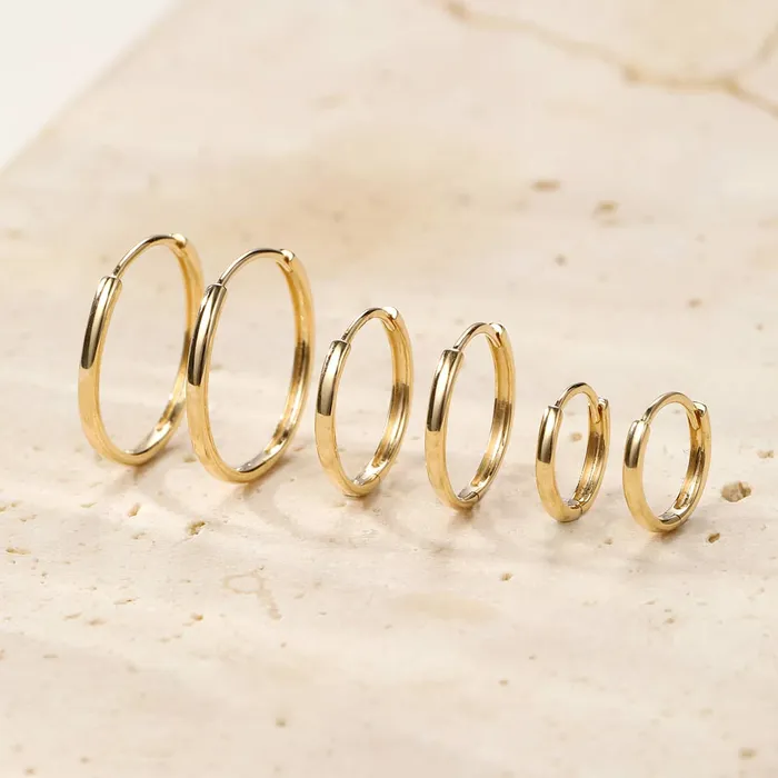 Earrings Hey Happiness Flare Hoop Earrings 14K Earrings Hey Happiness Flare Hoop Earrings 14K