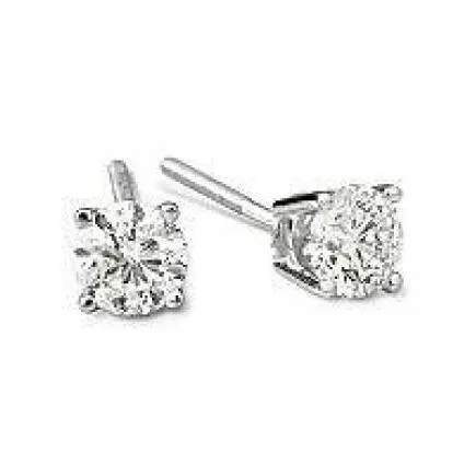 Earrings Round Natural Earth Mined Diamond Studs Earring 3 Ct White Gold Jewelry GB Earrings Round Natural Earth Mined Diamond Studs Earring 3 Ct White Gold Jewelry GB