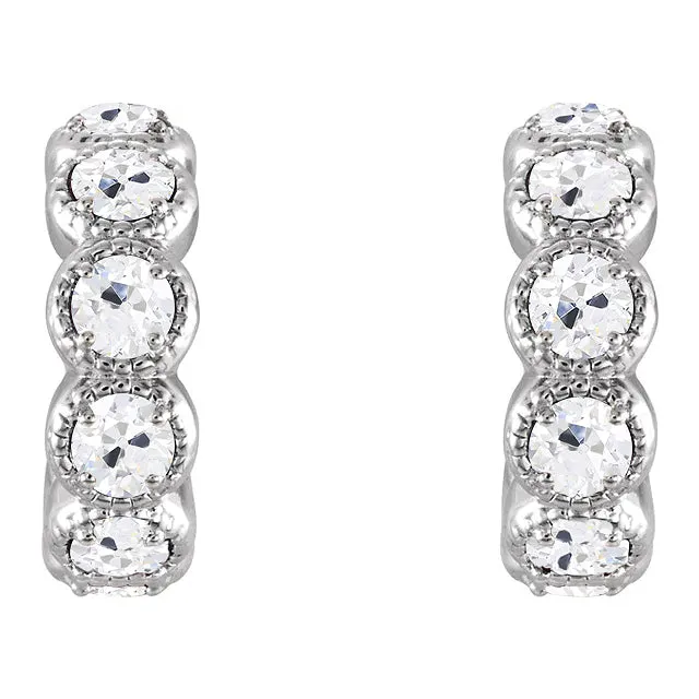 Earrings Round Old Mine Cut Natural Earth Mined Diamond Open Hoop Earrings 14 Carats Milgrain HarryChadEntcom Earrings Round Old Mine Cut Natural Earth Mined Diamond Open Hoop Earrings 14 Carats Milgrain HarryChadEntcom