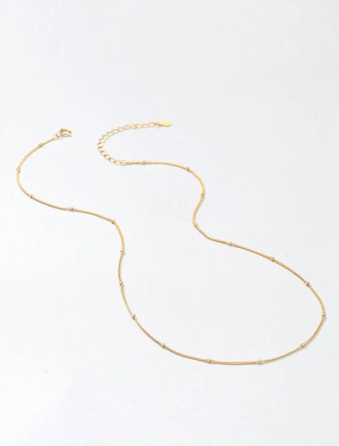 Fine Bobble Chain Necklace Sterling Silver Hey Happiness Necklaces Fine Bobble Chain Necklace Sterling Silver Hey Happiness Necklaces