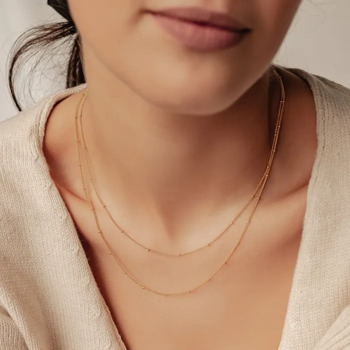 Fine Bobble Chain Necklace Sterling Silver Hey Happiness Necklaces Fine Bobble Chain Necklace Sterling Silver Hey Happiness Necklaces