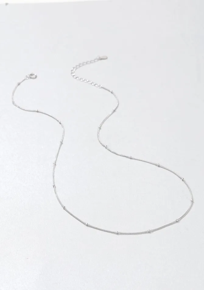 Fine Bobble Chain Necklace Sterling Silver Hey Happiness Necklaces Fine Bobble Chain Necklace Sterling Silver Hey Happiness Necklaces