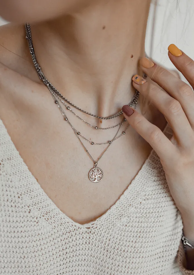 Fine Bobble Chain Necklace Sterling Silver Hey Happiness Necklaces Fine Bobble Chain Necklace Sterling Silver Hey Happiness Necklaces