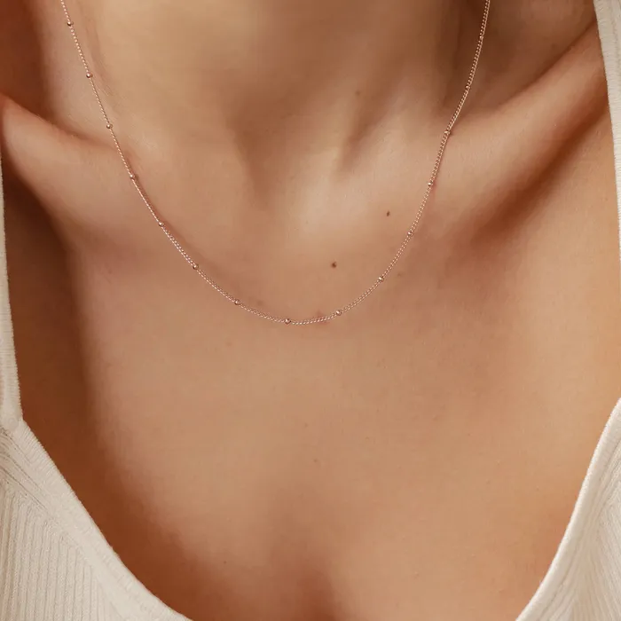 Fine Bobble Chain Necklace Sterling Silver Hey Happiness Necklaces Fine Bobble Chain Necklace Sterling Silver Hey Happiness Necklaces