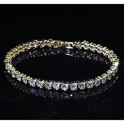 GB Bracelets Ladies Natural Earth Mined Diamond Tennis Bracelet 8 Carats Yellow Gold 14K Jewelry GB Bracelets Ladies Natural Earth Mined Diamond Tennis Bracelet 8 Carats Yellow Gold 14K Jewelry