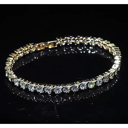 GB Bracelets Ladies Natural Earth Mined Diamond Tennis Bracelet 8 Carats Yellow Gold 14K Jewelry GB Bracelets Ladies Natural Earth Mined Diamond Tennis Bracelet 8 Carats Yellow Gold 14K Jewelry