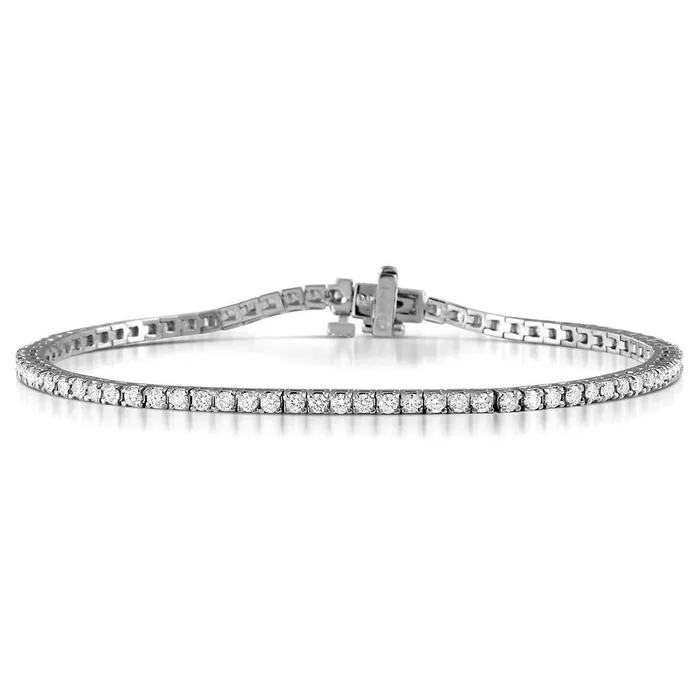 GB Bracelets Round Cut 450 Carats Natural Earth Mined Diamonds Tennis Bracelet Prong Set 14K WG GB Bracelets Round Cut 450 Carats Natural Earth Mined Diamonds Tennis Bracelet Prong Set 14K WG