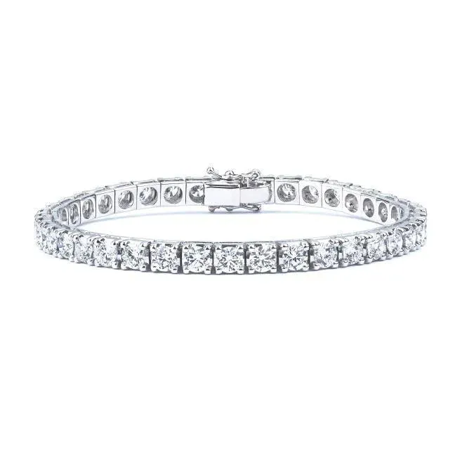 GB Bracelets Round Natural Earth Mined Diamond Womens Bracelet
