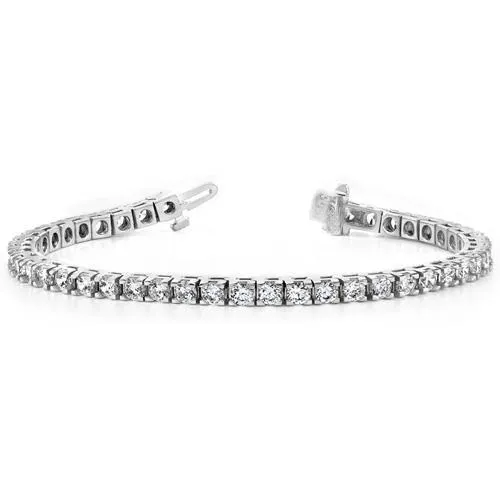 GB Bracelets Women White Gold 14K Round Real Natural Earth Mined Diamond Fine Tennis Bracelet Jewelry 6 Ct GB Bracelets Women White Gold 14K Round Real Natural Earth Mined Diamond Fine Tennis Bracelet Jewelry 6 Ct