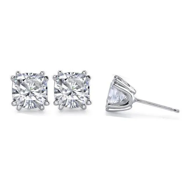 GB Earrings 1 Carat Natural Earth Mined Diamond Cushion Cut Stud Earring GB Earrings 1 Carat Natural Earth Mined Diamond Cushion Cut Stud Earring