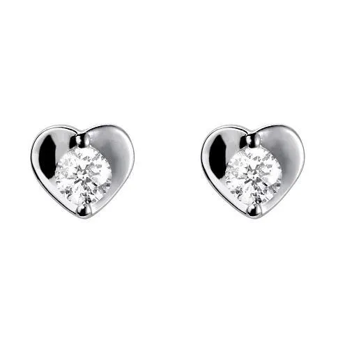 GB Earrings 2 Carats Heart Shape Stud Earrings Round Cut Natural Earth Mined Diamonds White Gold GB Earrings 2 Carats Heart Shape Stud Earrings Round Cut Natural Earth Mined Diamonds White Gold