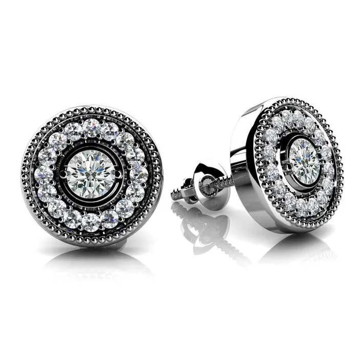GB Earrings 310 Carats Round Brilliant Cut Circle Women Earring White Gold 14K Natural Earth Mined Diamond GB Earrings 310 Carats Round Brilliant Cut Circle Women Earring White Gold 14K Natural Earth Mined Diamond