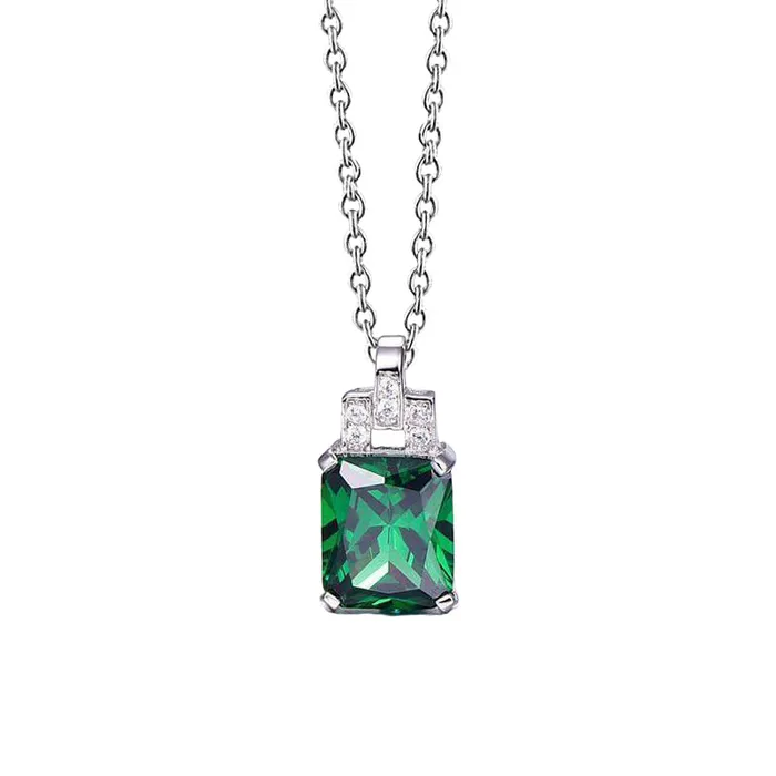 GB Necklaces Green Emerald Natural Earth Mined Diamond Gemstone Pendant Necklace 620 Carat WG 14K GB Necklaces Green Emerald Natural Earth Mined Diamond Gemstone Pendant Necklace 620 Carat WG 14K