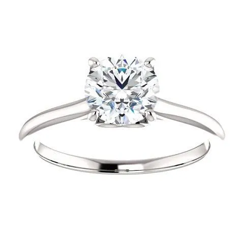 GB Rings 1 Carat Round Genuine Natural Earth Mined Diamond Solitaire Engagement Ring 14K White Gold GB Rings 1 Carat Round Genuine Natural Earth Mined Diamond Solitaire Engagement Ring 14K White Gold