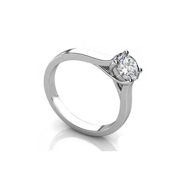 GB Rings 1 Carat Solitaire Real Natural Earth Mined Diamond Engagement Ring 14K White Gold GB Rings 1 Carat Solitaire Real Natural Earth Mined Diamond Engagement Ring 14K White Gold