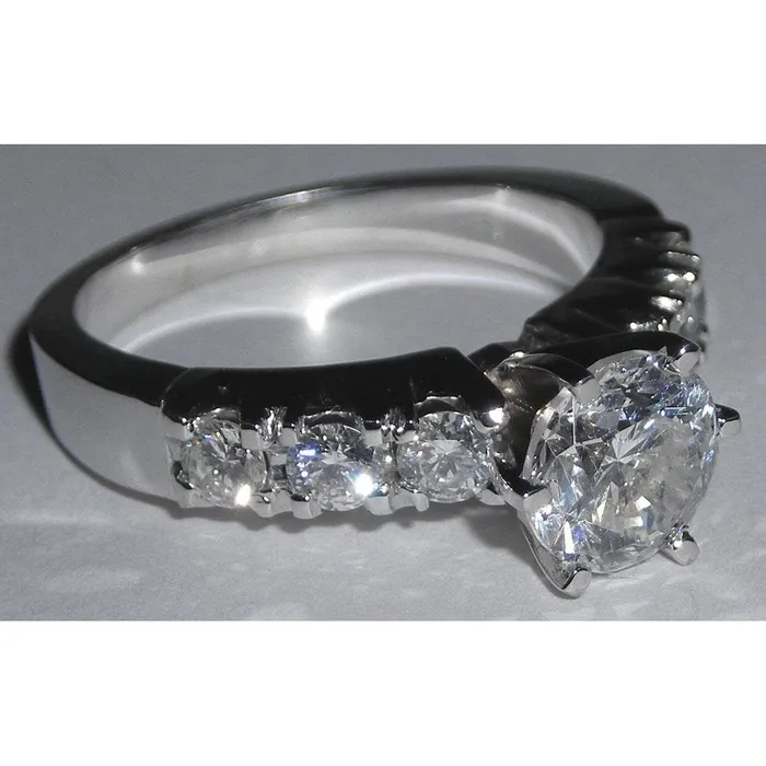 GB Rings 222 Ct Natural Earth Mined Diamond White Gold Engagement Ring