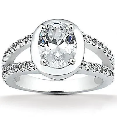 GB Rings 267 Ct Oval Cut Natural Earth Mined Diamond Ring With Accents White Gold GB Rings 267 Ct Oval Cut Natural Earth Mined Diamond Ring With Accents White Gold