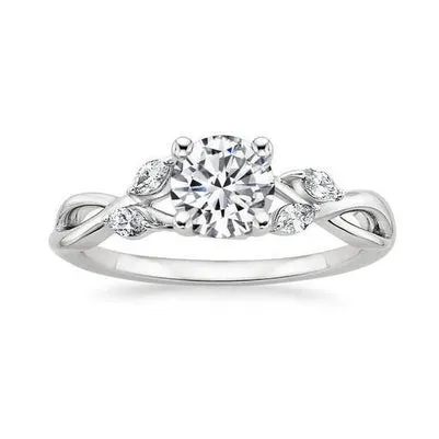 GB Rings 294 Carats Round And Marquise Cut Natural Earth Mined Diamonds Anniversary Ring White Gold GB Rings 294 Carats Round And Marquise Cut Natural Earth Mined Diamonds Anniversary Ring White Gold