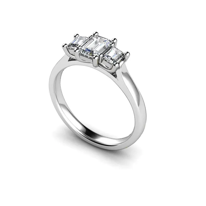GB Rings 3 Stone Style 175 Carats Real Natural Earth Mined Diamonds Engagement Ring 14K White Gold GB Rings 3 Stone Style 175 Carats Real Natural Earth Mined Diamonds Engagement Ring 14K White Gold