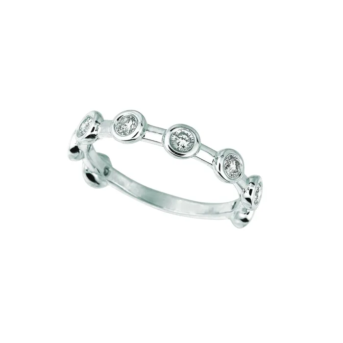 GB Rings Natural Earth Mined Diamond Bubble Ring Half Eternity Band 050 Carats Bezel Set 14K Gold GB Rings Natural Earth Mined Diamond Bubble Ring Half Eternity Band 050 Carats Bezel Set 14K Gold
