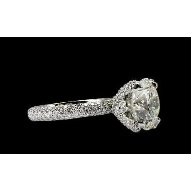 GB Rings Pave Real Natural Earth Mined Diamond Engagement Ring 375 Carats Women 14K White Gold Jewelry GB Rings Pave Real Natural Earth Mined Diamond Engagement Ring 375 Carats Women 14K White Gold Jewelry